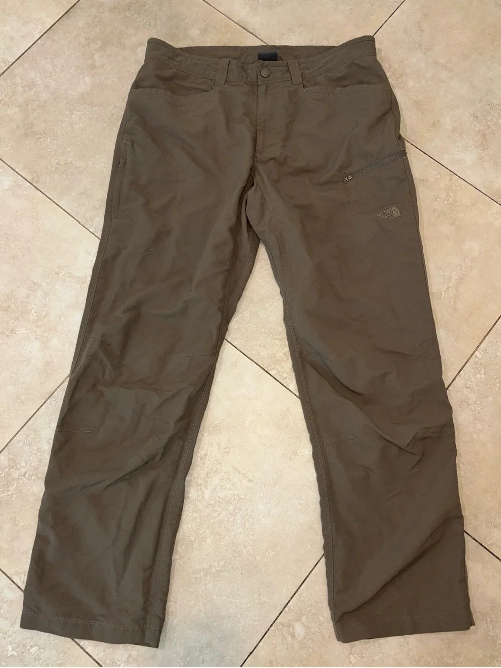 The North Face Men's Olive Green Nylon Cargo Pants Size 34